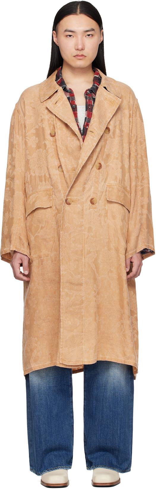 Orange Oversized Hooded Coat by R13