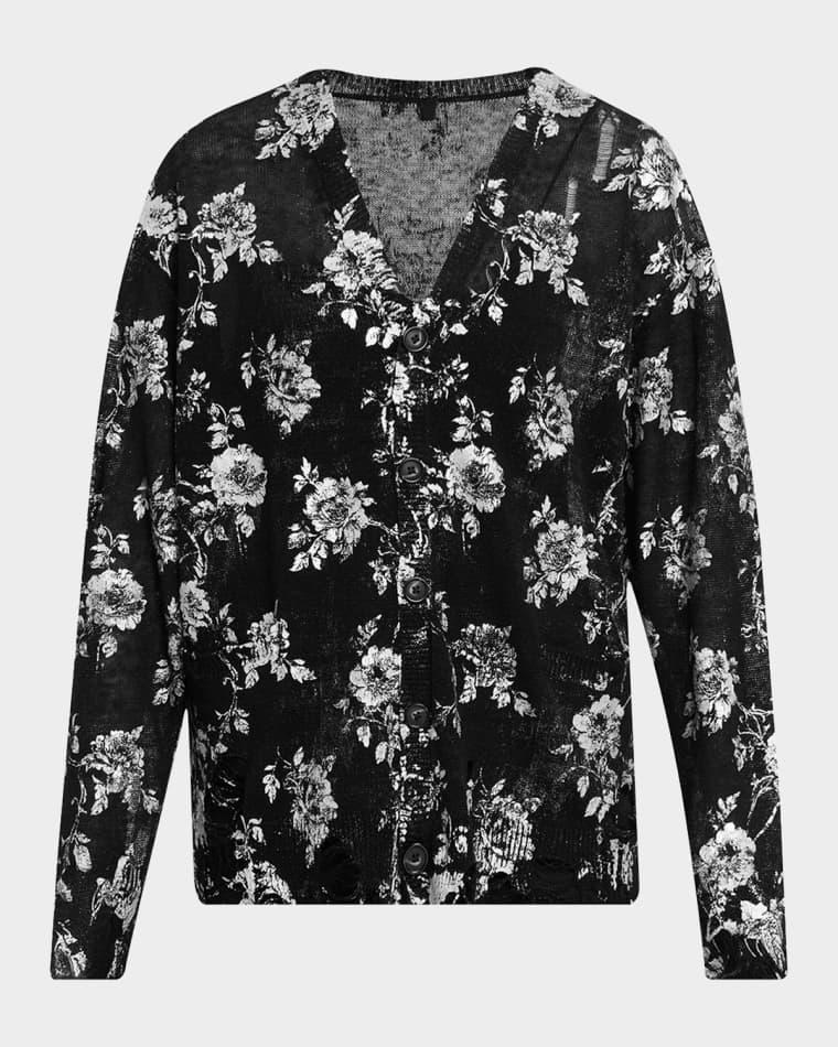 Printed Boyfriend Cardigan by R13