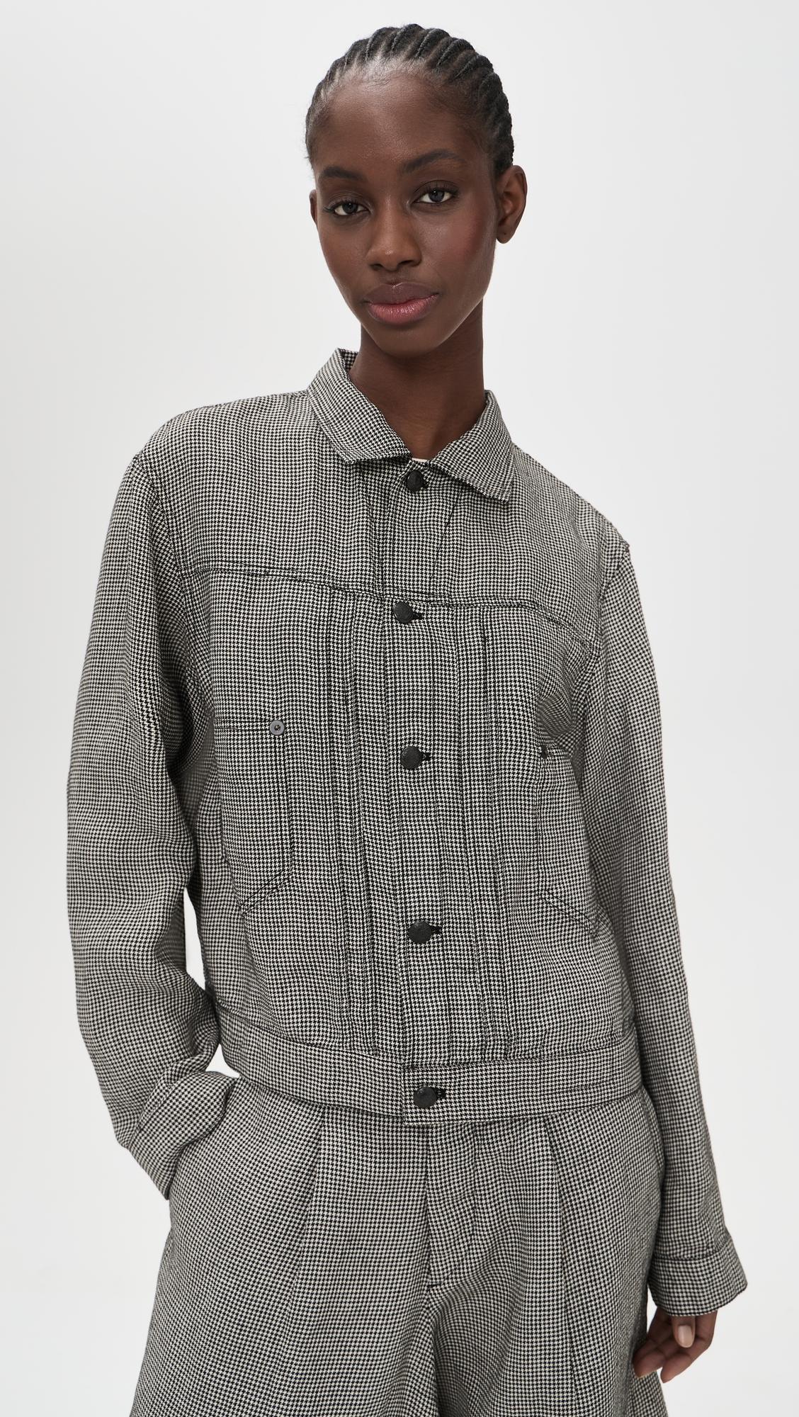 Relaxed Pleated Trucker Jacket by R13
