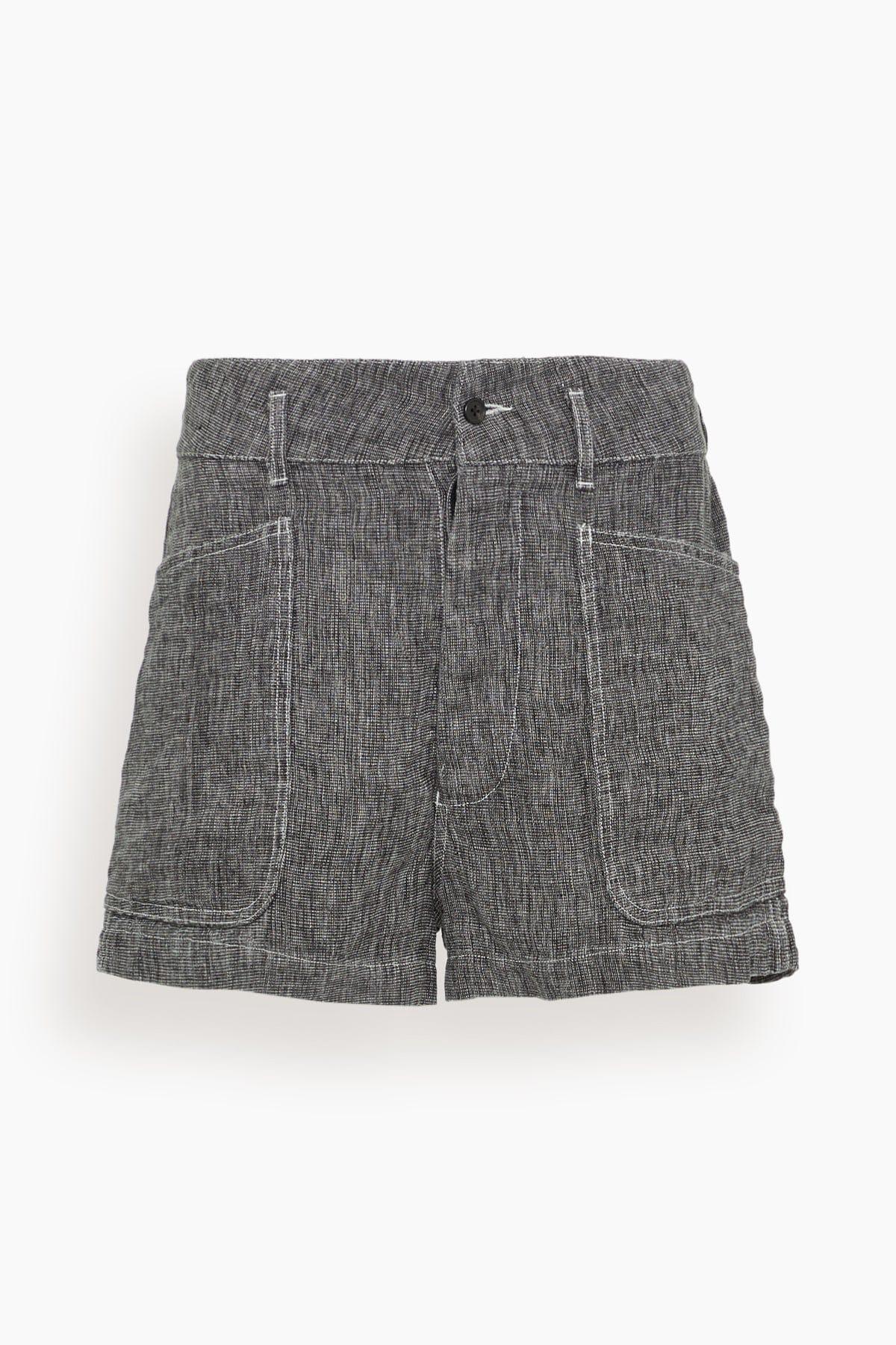 Relaxed Short in Dark Grey with Micro Stripe by R13
