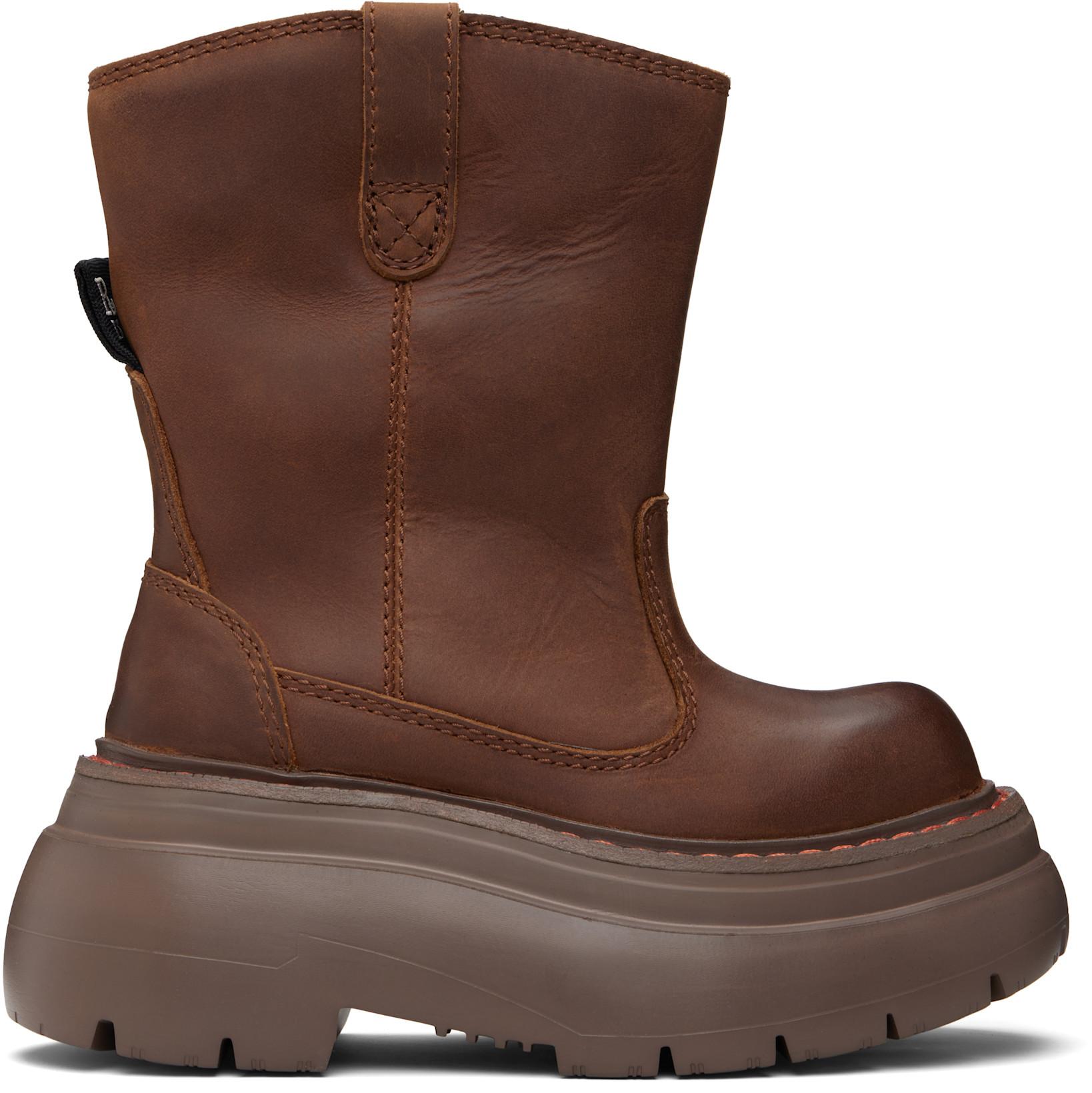 SSENSE Exclusive Brown Chunky Workwear Boots by R13