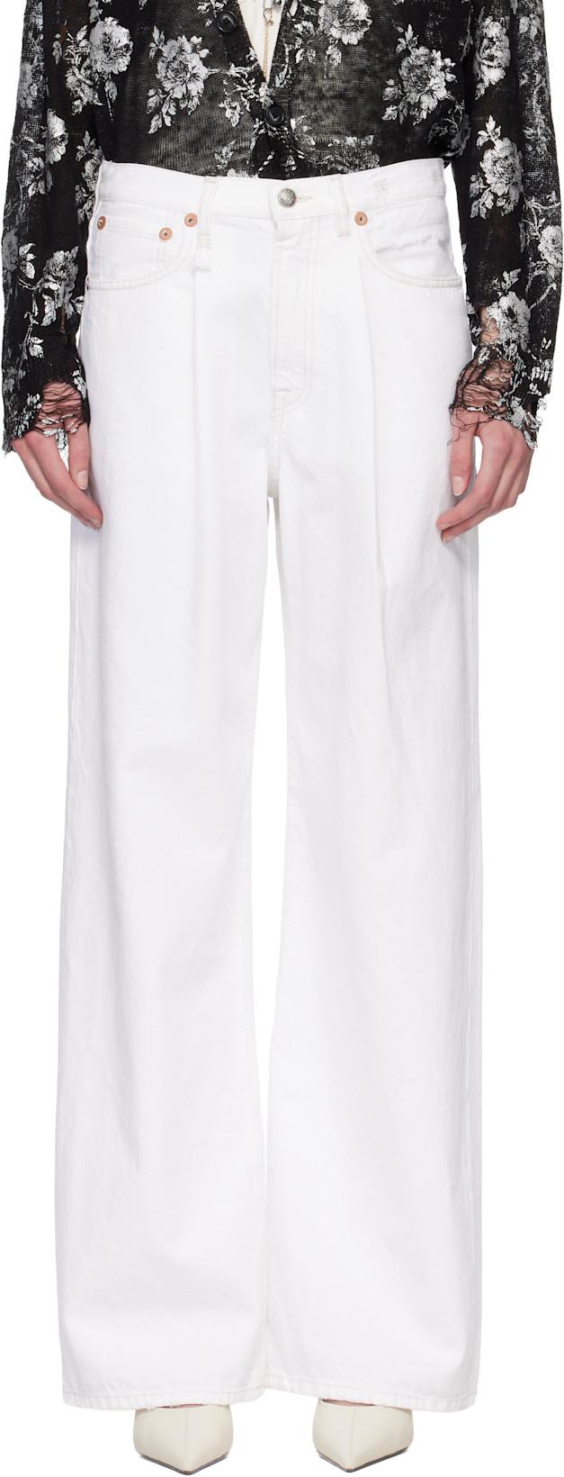 SSENSE Exclusive White Baggy Damon Jeans by R13