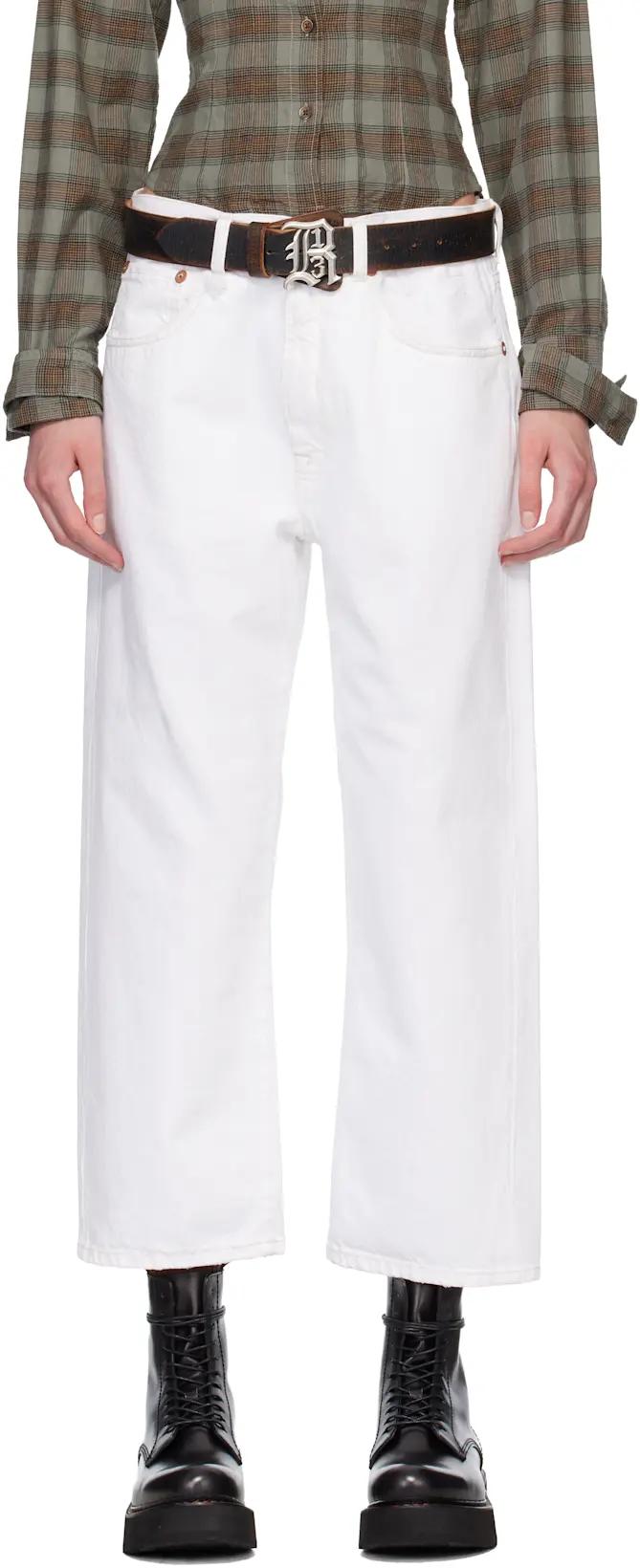 SSENSE Exclusive White Loose X BF Jeans by R13