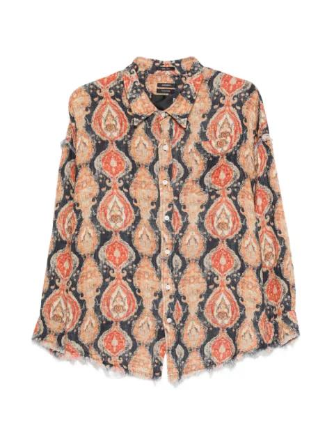 Shredded Seam patterned shirt by R13