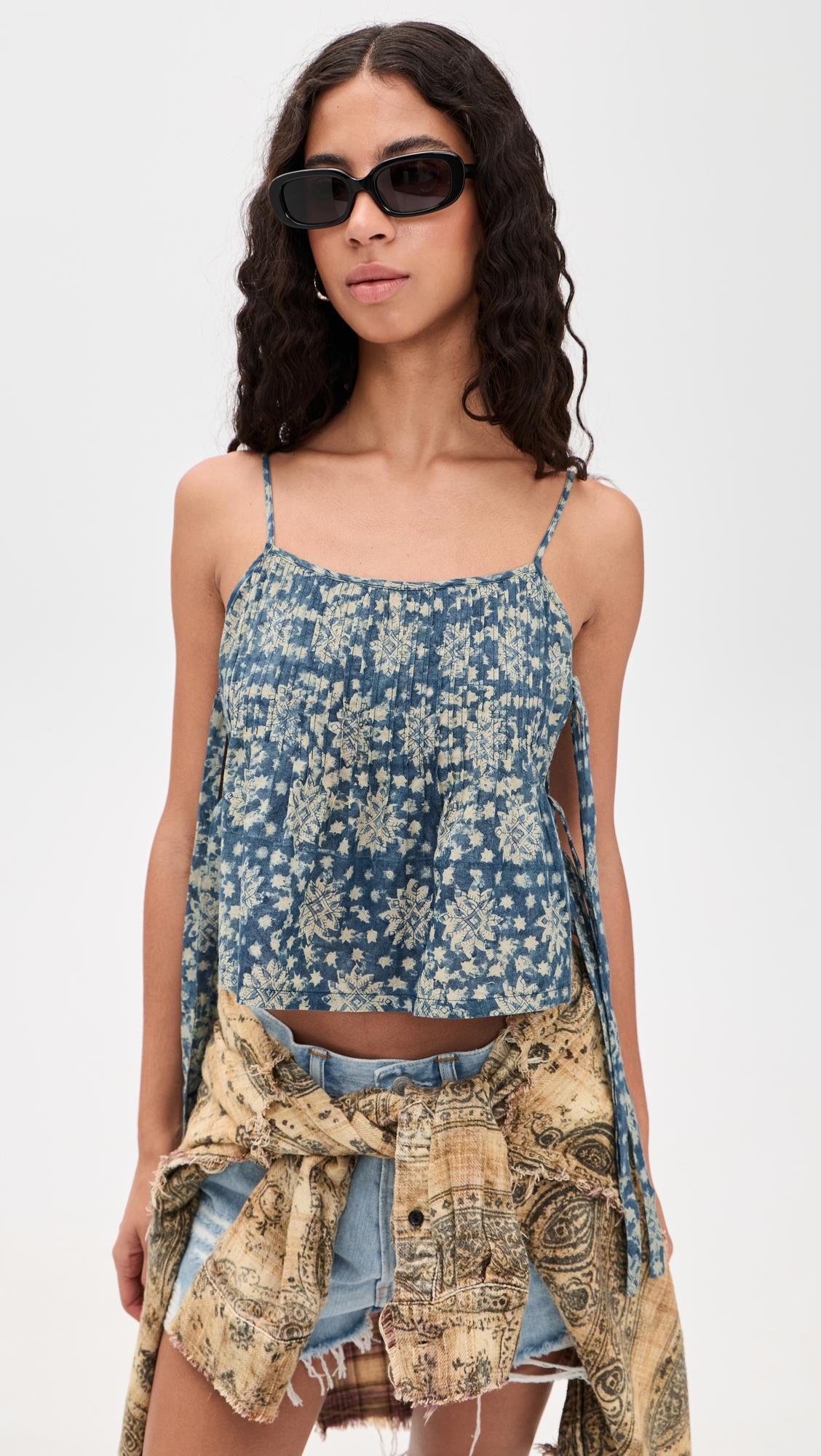 Square Neck Tie Cami by R13