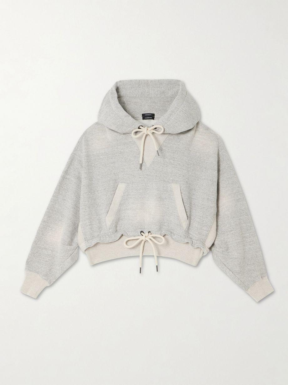 Tie-detailed cotton-jersey hoodie by R13