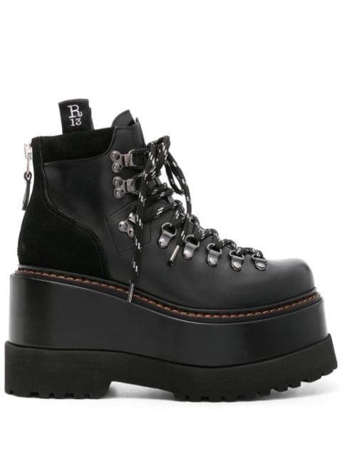 Trailblazer leather platform boots by R13