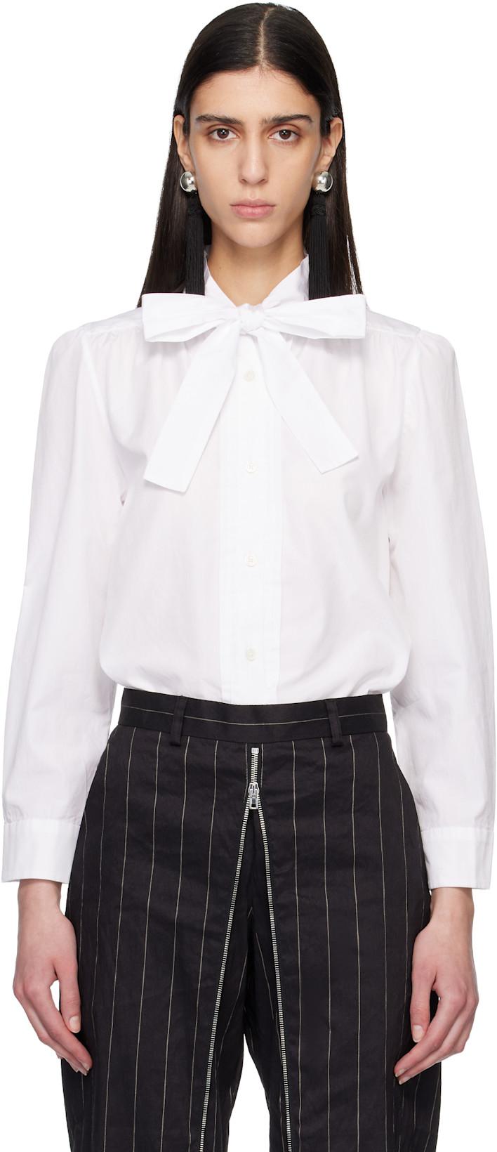 White Neck Tie Shirt by R13