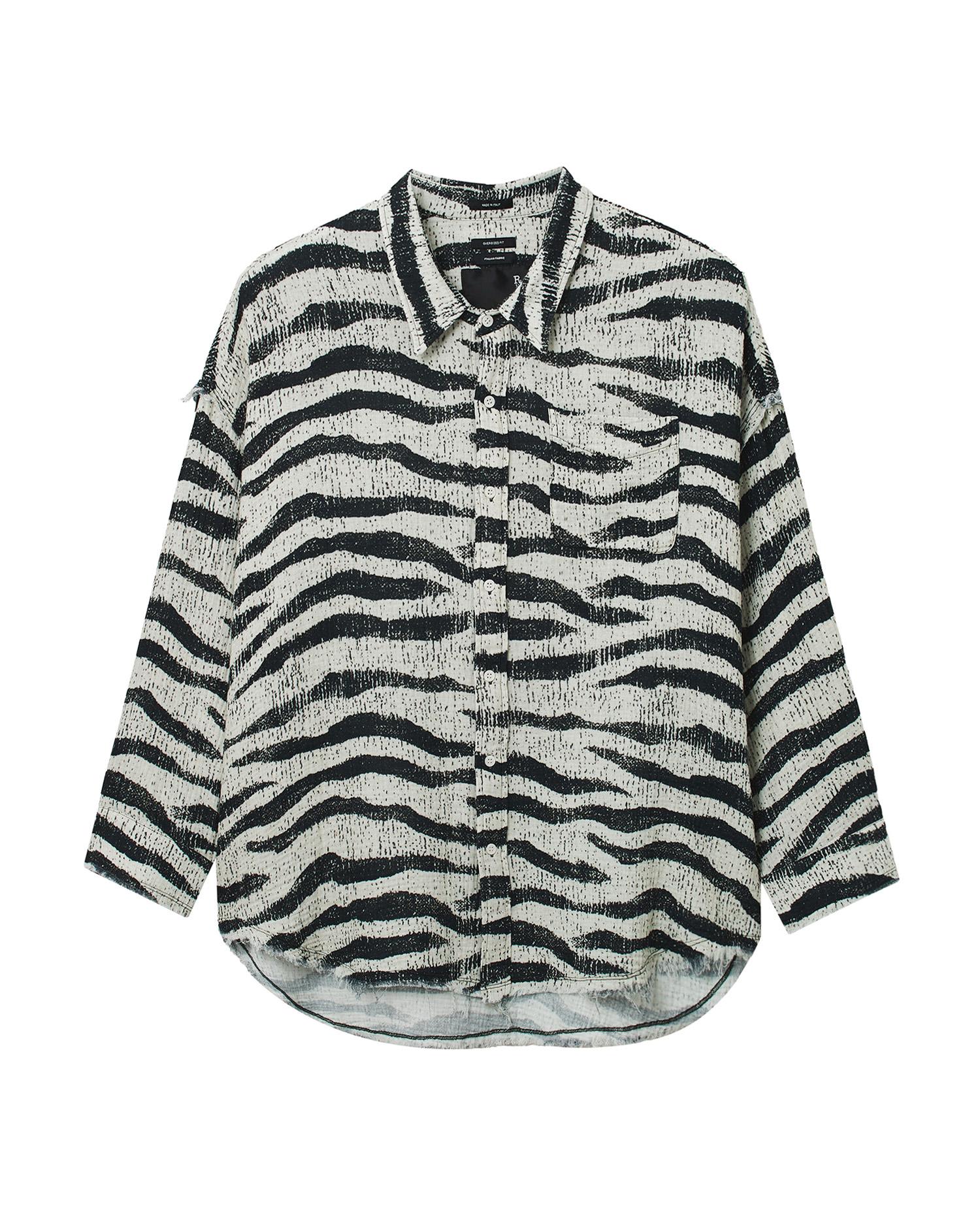 Zebra print shirt by R13