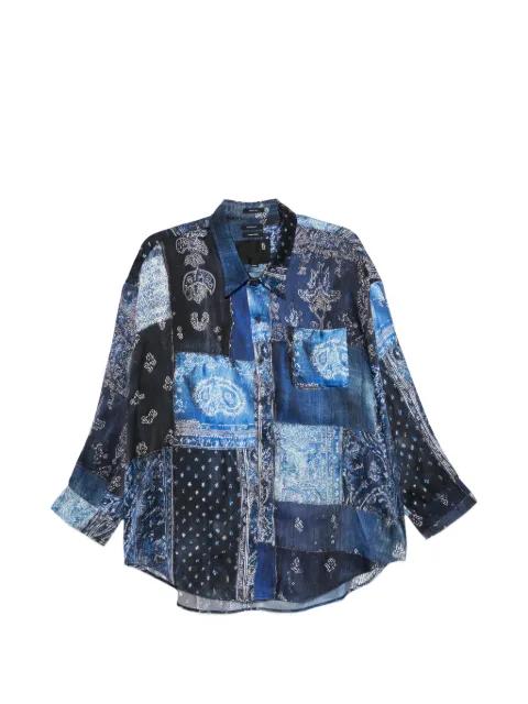 bandana patchwork shirt by R13
