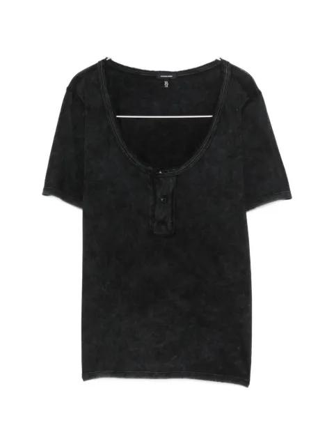 buttoned short-sleeve T-shirt by R13
