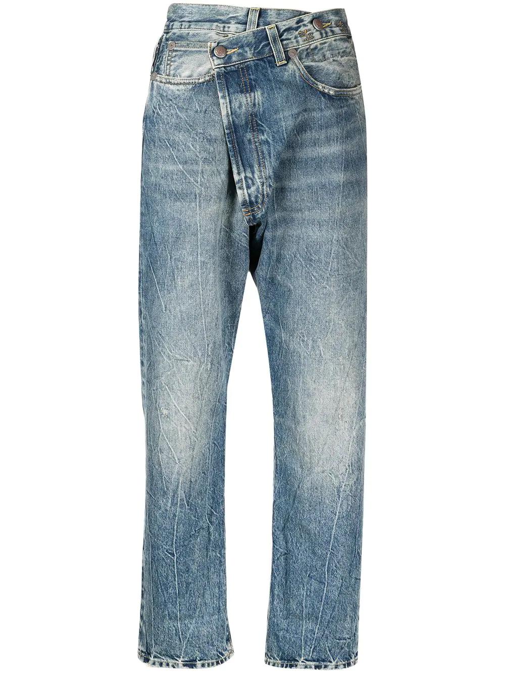 crossover high-rise jeans by R13