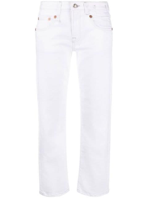 distressed-edge straight-leg jeans by R13