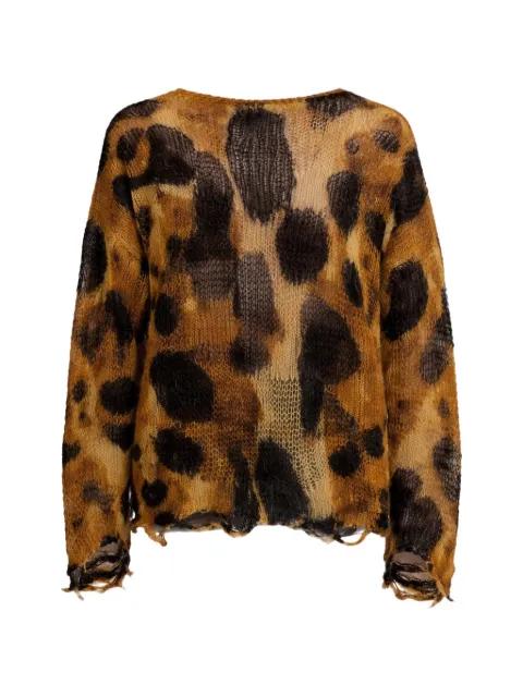 distressed-effect jumper by R13