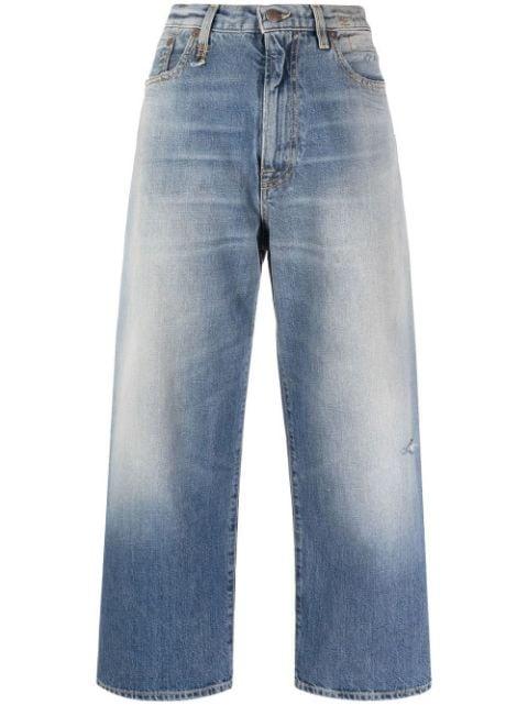 distressed-finish denim jeans by R13