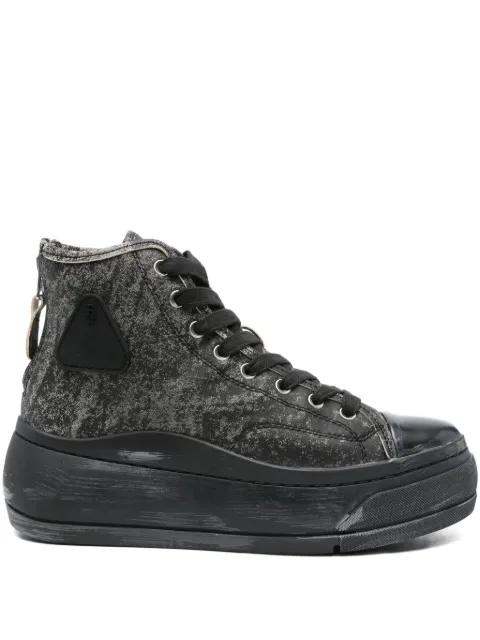 distressed leather sneakers by R13