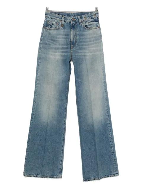 embroidered-pocket jeans by R13
