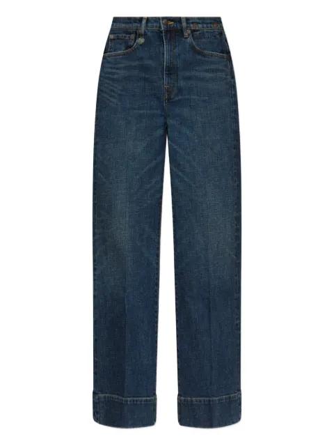 embroidered straight-leg jeans by R13