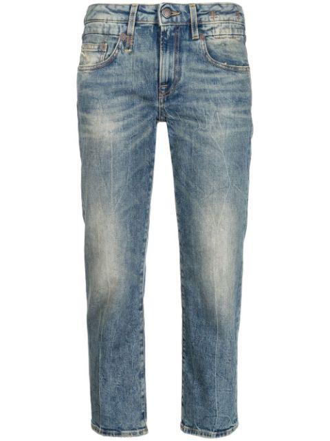faded cropped jeans by R13