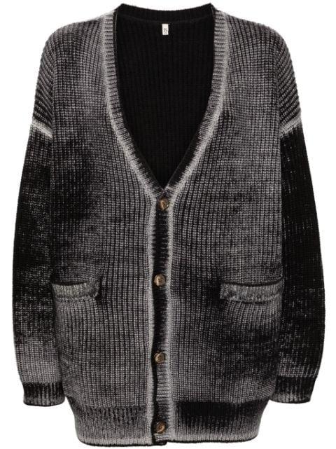 faded-effect cardigan by R13
