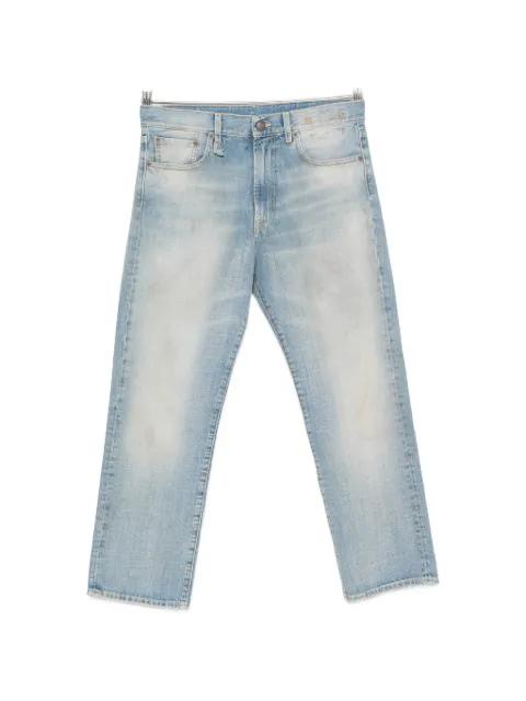 faded logo-embroidered jeans by R13