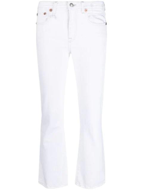 flared cropped jeans by R13