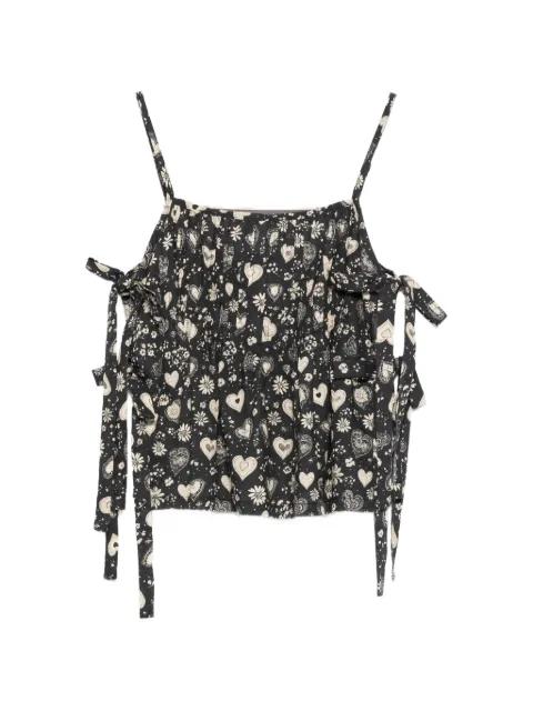 floral-print top by R13