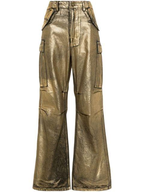 foiled wide-leg jeans by R13