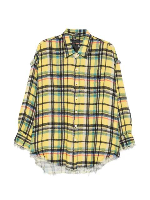 fringed checked shirt by R13
