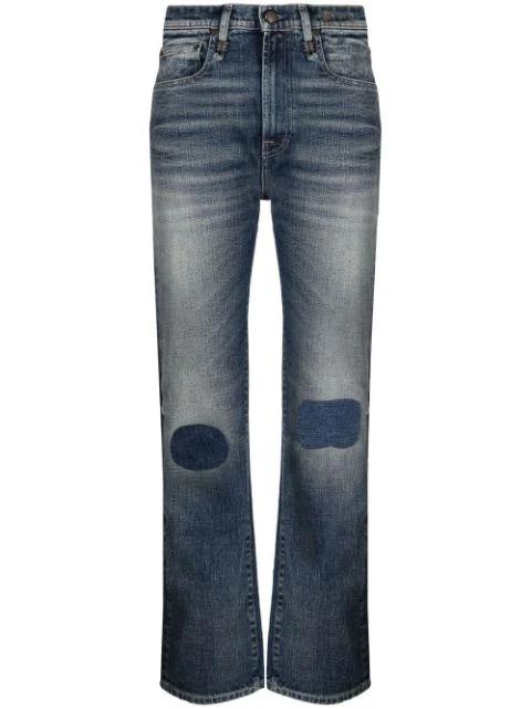 high-waisted slim-cut jeans by R13