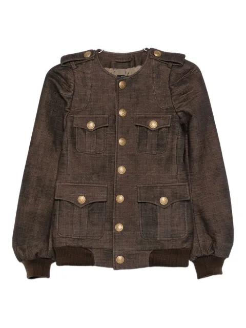 mélange-effect multi-pocket jacket by R13