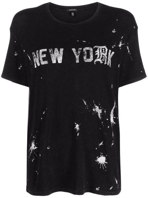 paint-splatter T-shirt by R13