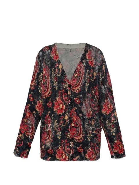 paisley-print cardigan by R13