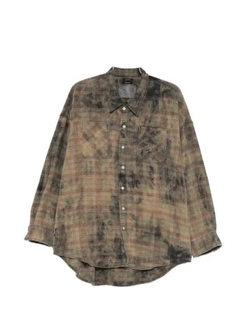 plaid chest-pocket shirt by R13