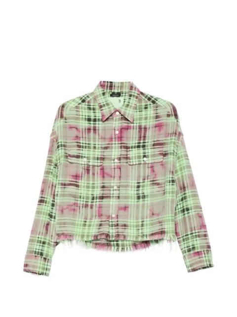 plaid frayed shirt by R13