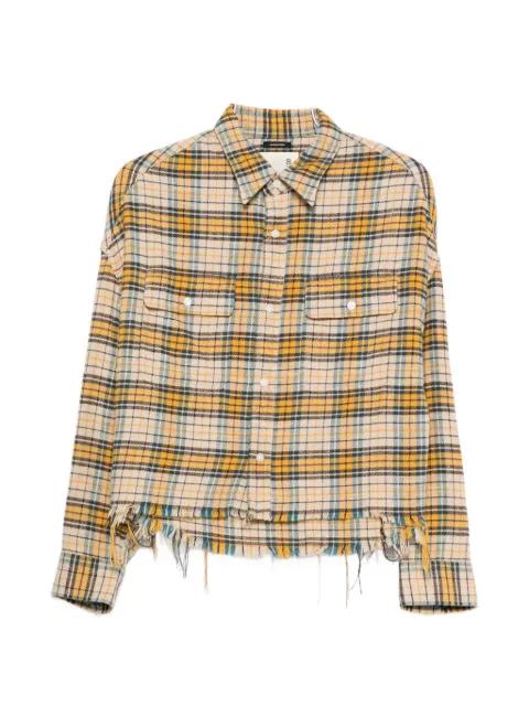 plaid frayed shirt by R13