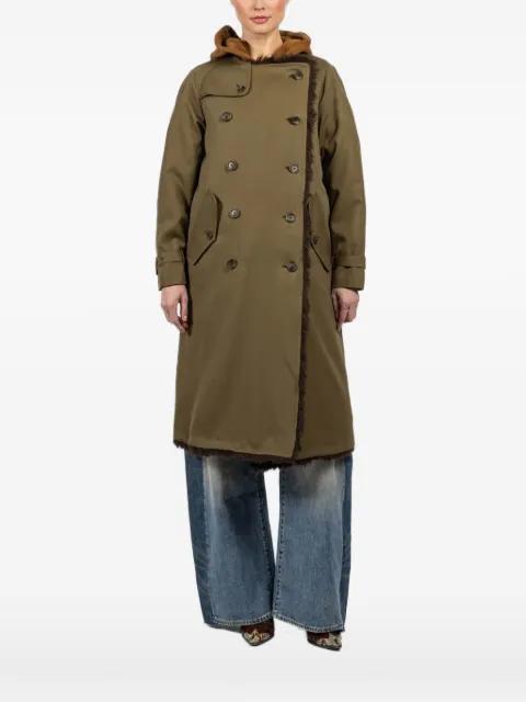 reversible hoodied trench coat by R13