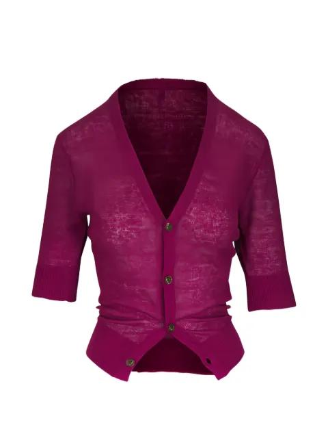 short-sleeve V-neck cardigan by R13