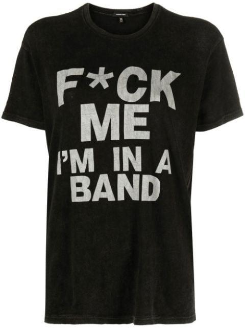 slogan-print T-shirt by R13