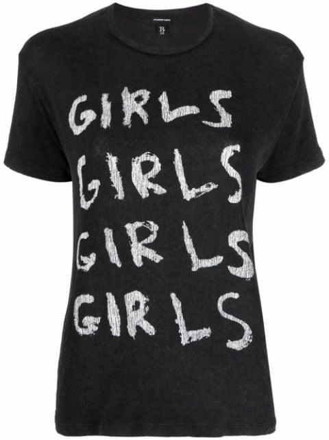 slogan-print short-sleeved T-shirt by R13