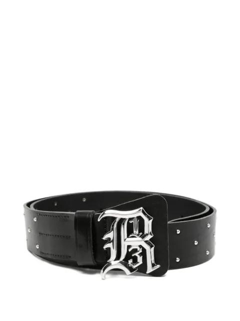 studded logo-buckle belt by R13