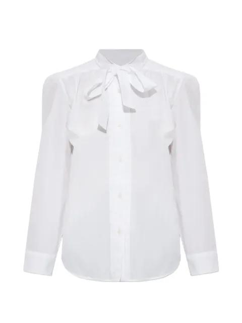 tie-detail long-sleeve shirt by R13