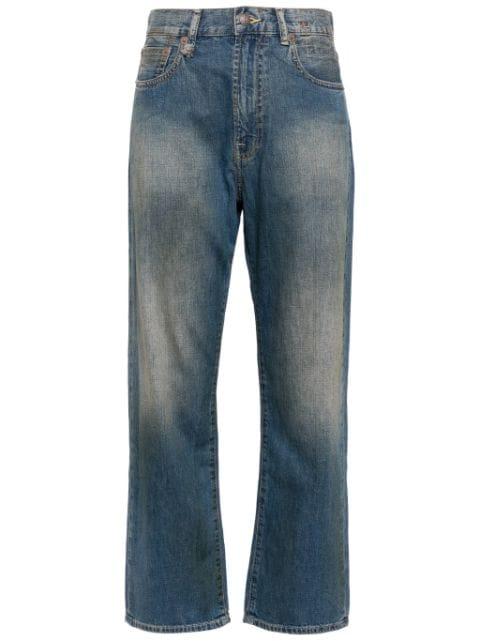washed straight-leg jeans by R13