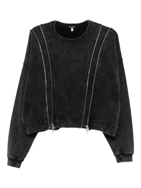 zip-detailed sweatshirt by R13
