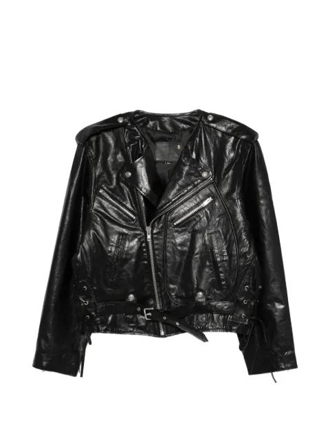 zipped belted jacket by R13