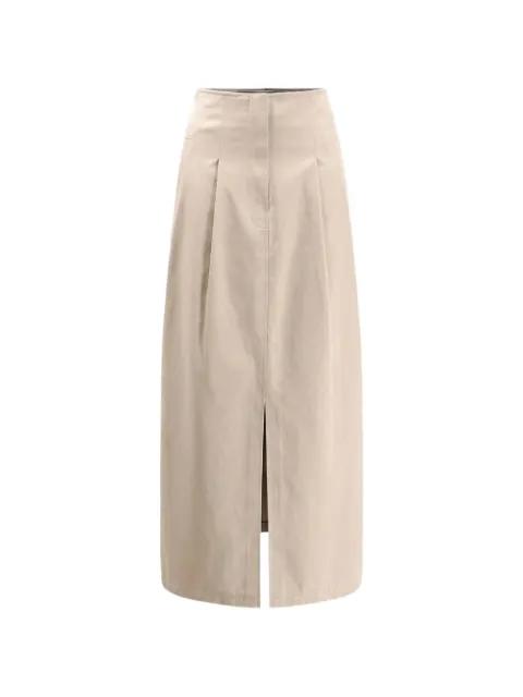 beige pleated skirt by R2W