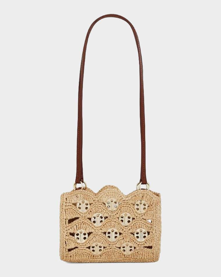 1969 Nano Raffia Shoulder Bag by RABANNE