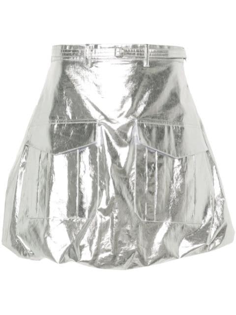 A-line metallic mini skirt by RABANNE