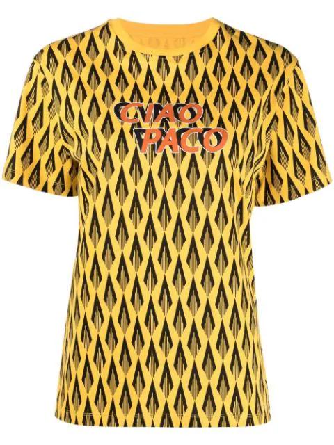 Ciao Paco print T-shirt by RABANNE