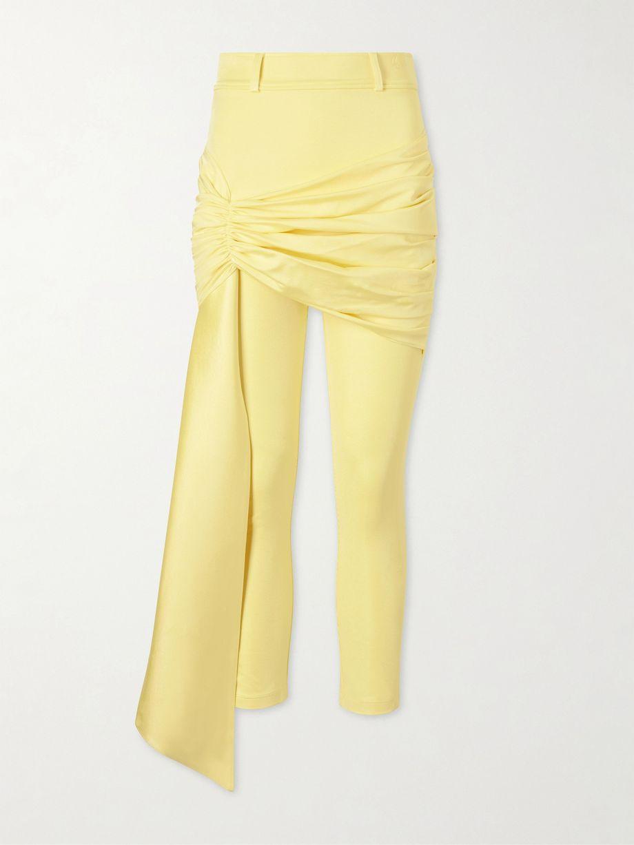 Cropped tie-detailed stretch-jersey pants by RABANNE
